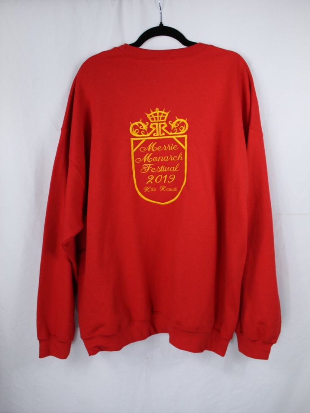 Merrie Monarch 2019 Hula Competition Hilo, HI Red Back Screenprint Sweatshirt 2X
